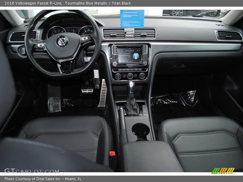 Tourmaline Blue Metallic / Titan Black 2018 Volkswagen Passat R-Line