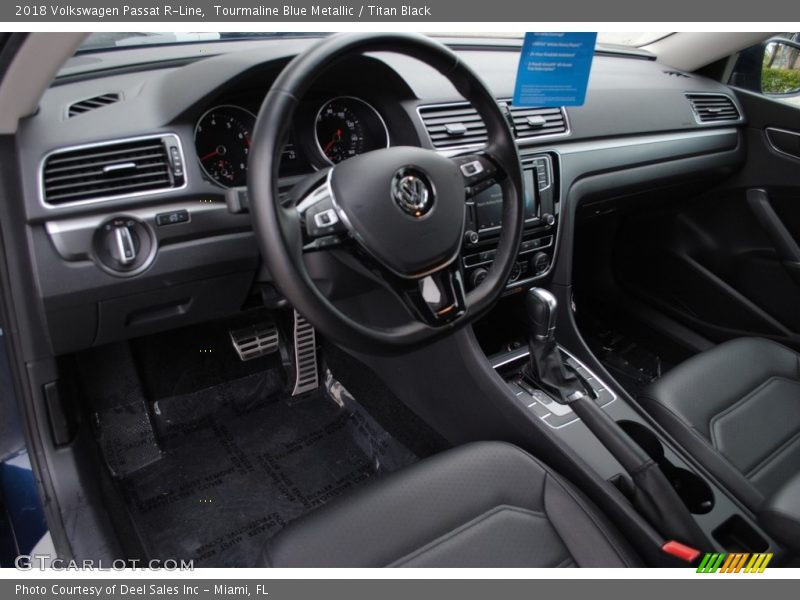 Tourmaline Blue Metallic / Titan Black 2018 Volkswagen Passat R-Line