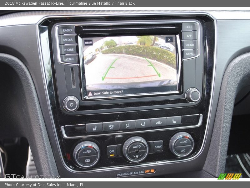 Tourmaline Blue Metallic / Titan Black 2018 Volkswagen Passat R-Line