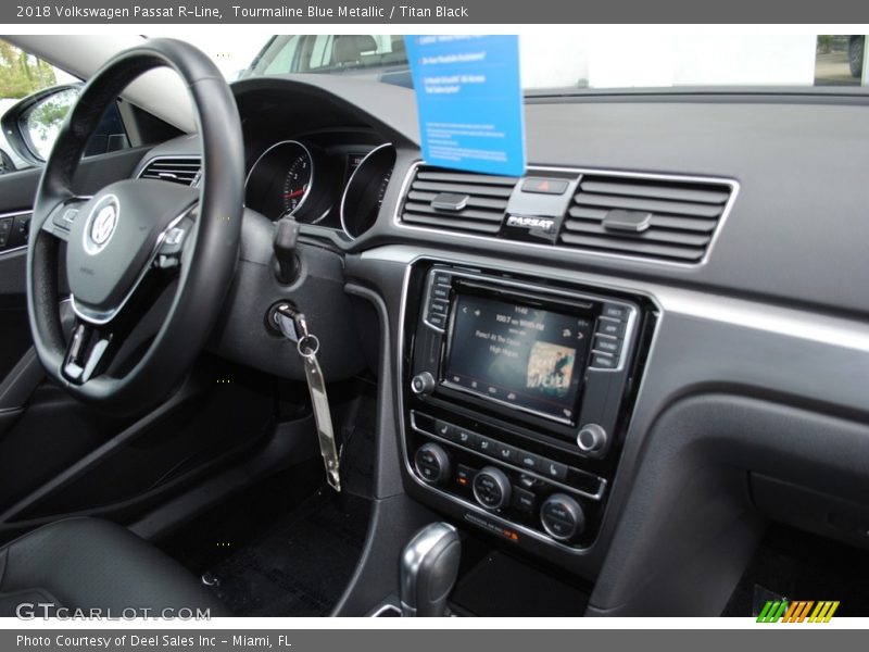 Tourmaline Blue Metallic / Titan Black 2018 Volkswagen Passat R-Line