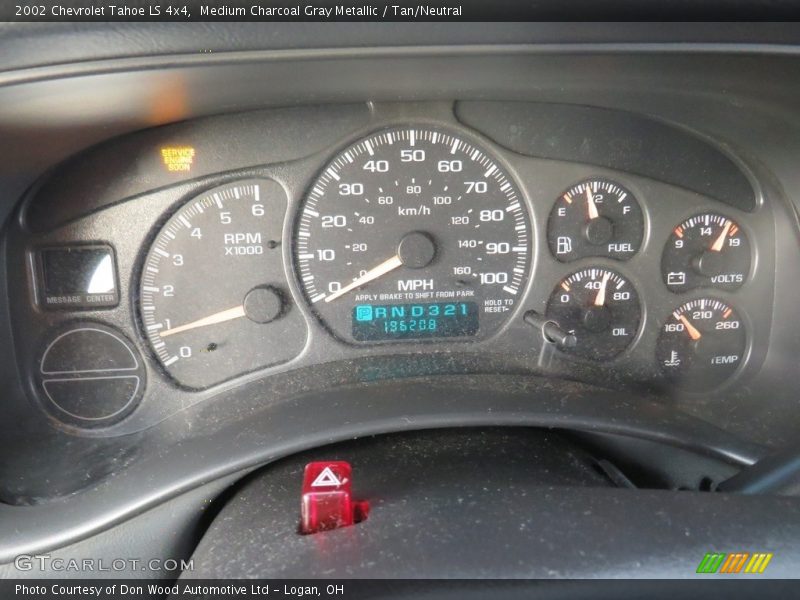 Medium Charcoal Gray Metallic / Tan/Neutral 2002 Chevrolet Tahoe LS 4x4