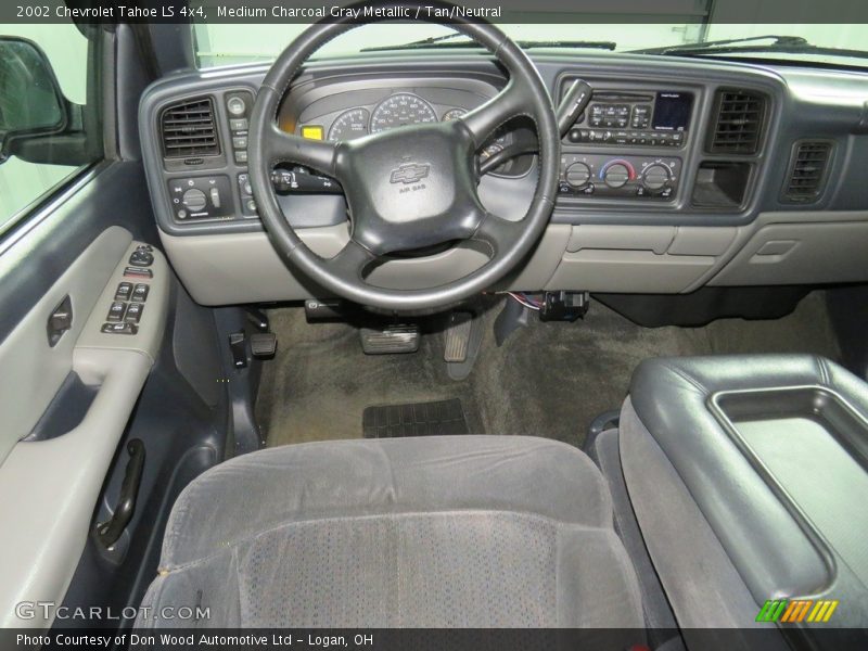 Medium Charcoal Gray Metallic / Tan/Neutral 2002 Chevrolet Tahoe LS 4x4