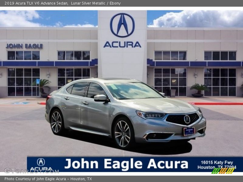 Lunar Silver Metallic / Ebony 2019 Acura TLX V6 Advance Sedan