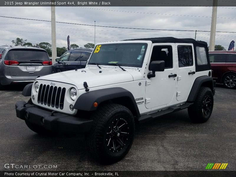 Bright White / Black 2015 Jeep Wrangler Unlimited Sport 4x4