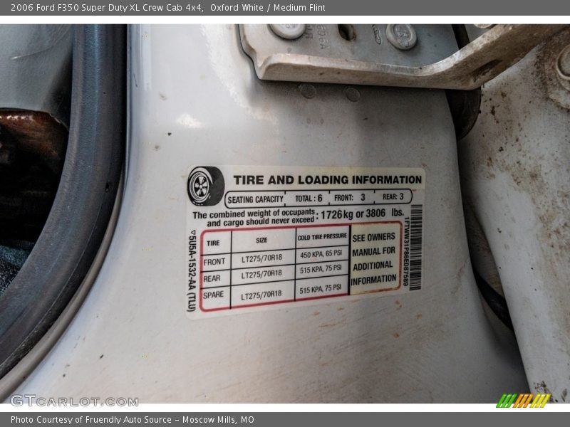 Oxford White / Medium Flint 2006 Ford F350 Super Duty XL Crew Cab 4x4