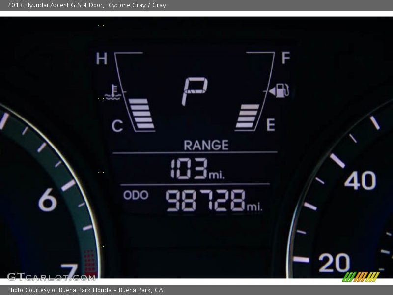 Cyclone Gray / Gray 2013 Hyundai Accent GLS 4 Door