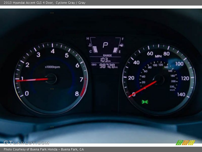 Cyclone Gray / Gray 2013 Hyundai Accent GLS 4 Door