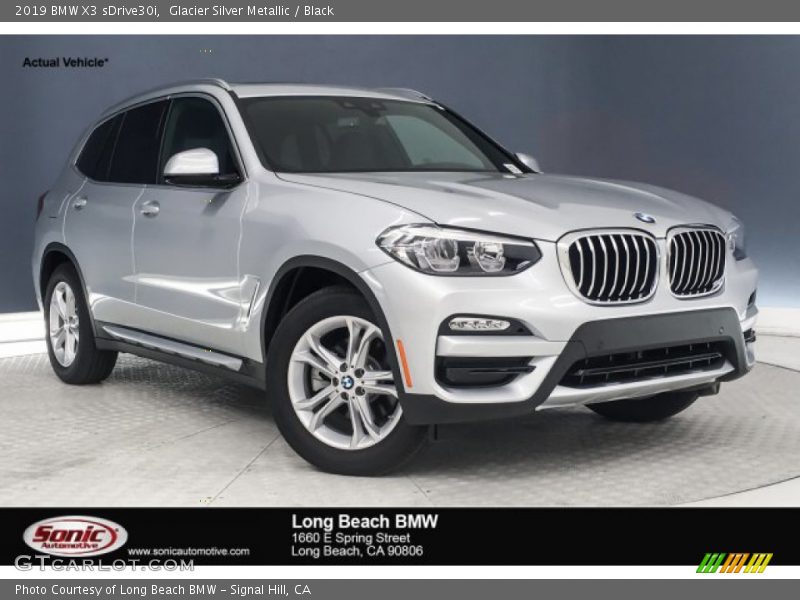 Glacier Silver Metallic / Black 2019 BMW X3 sDrive30i