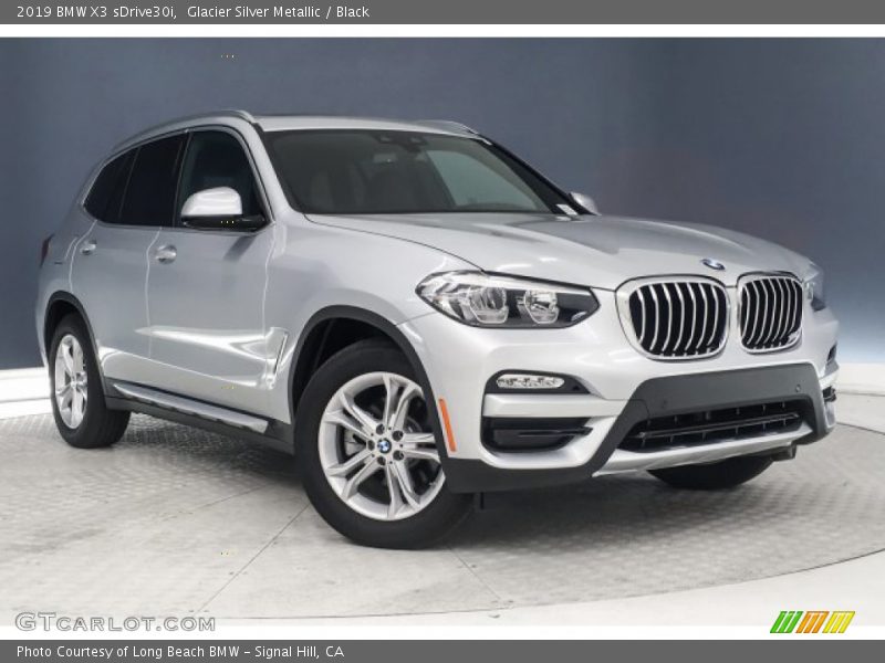 Glacier Silver Metallic / Black 2019 BMW X3 sDrive30i