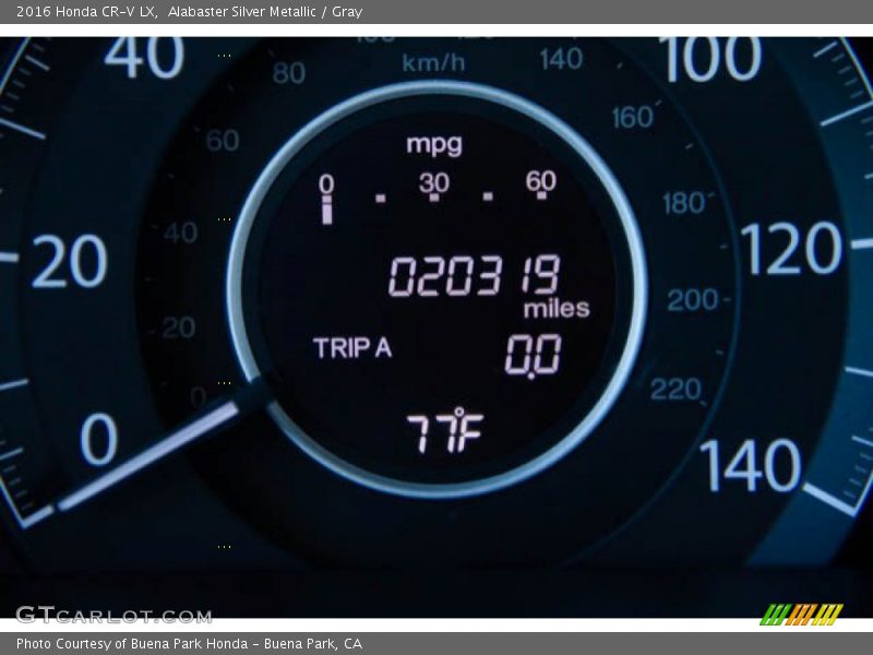 Alabaster Silver Metallic / Gray 2016 Honda CR-V LX