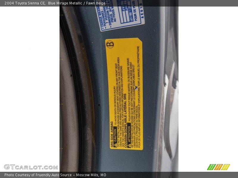 Blue Mirage Metallic / Fawn Beige 2004 Toyota Sienna CE