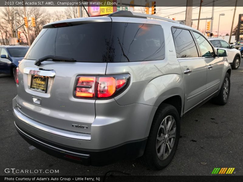 Champagne Silver Metallic / Ebony 2013 GMC Acadia SLT AWD