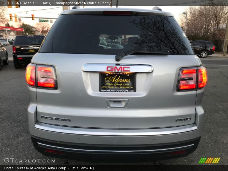 Champagne Silver Metallic / Ebony 2013 GMC Acadia SLT AWD