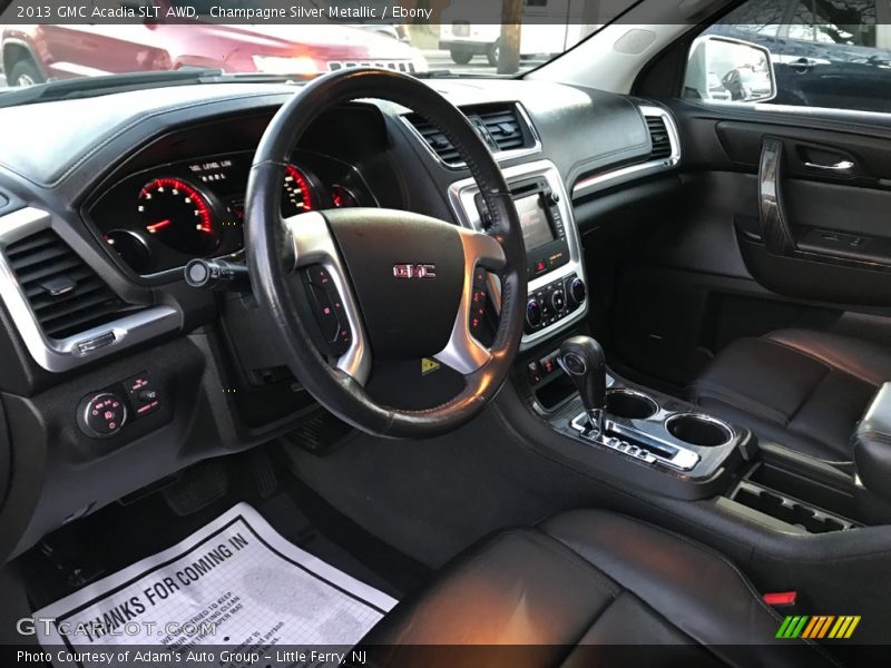 Champagne Silver Metallic / Ebony 2013 GMC Acadia SLT AWD