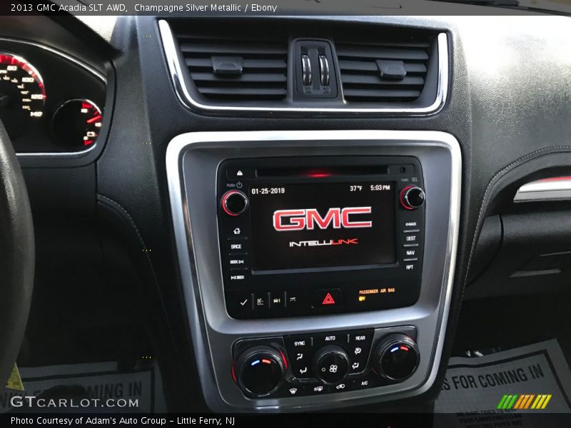 Champagne Silver Metallic / Ebony 2013 GMC Acadia SLT AWD