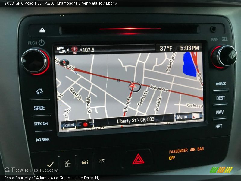 Champagne Silver Metallic / Ebony 2013 GMC Acadia SLT AWD
