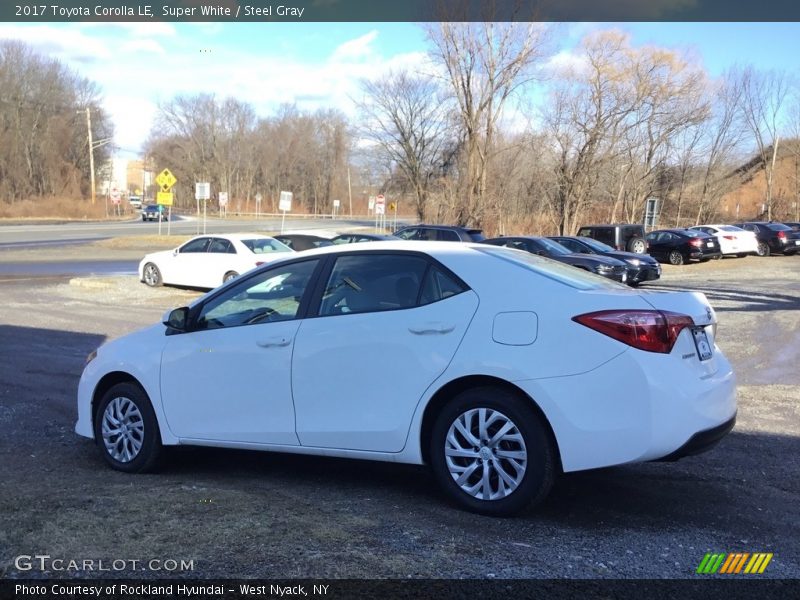 Super White / Steel Gray 2017 Toyota Corolla LE