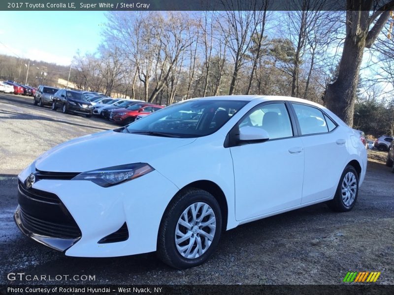 Super White / Steel Gray 2017 Toyota Corolla LE