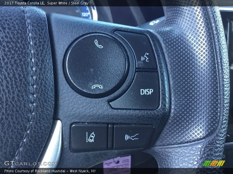 Super White / Steel Gray 2017 Toyota Corolla LE