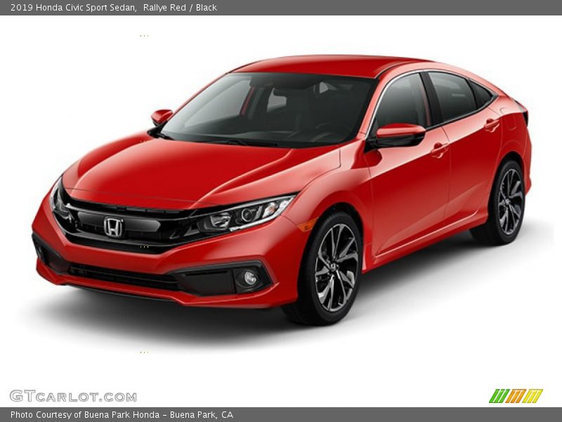 Rallye Red / Black 2019 Honda Civic Sport Sedan