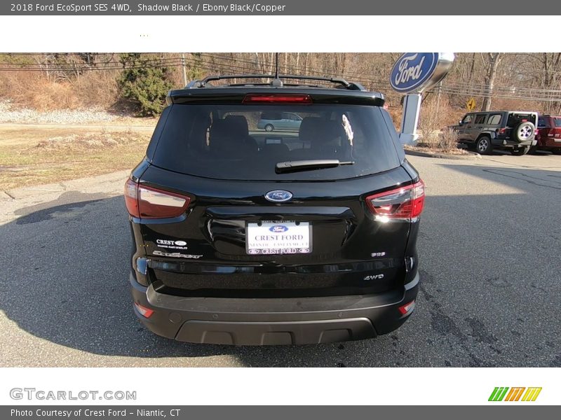 Shadow Black / Ebony Black/Copper 2018 Ford EcoSport SES 4WD