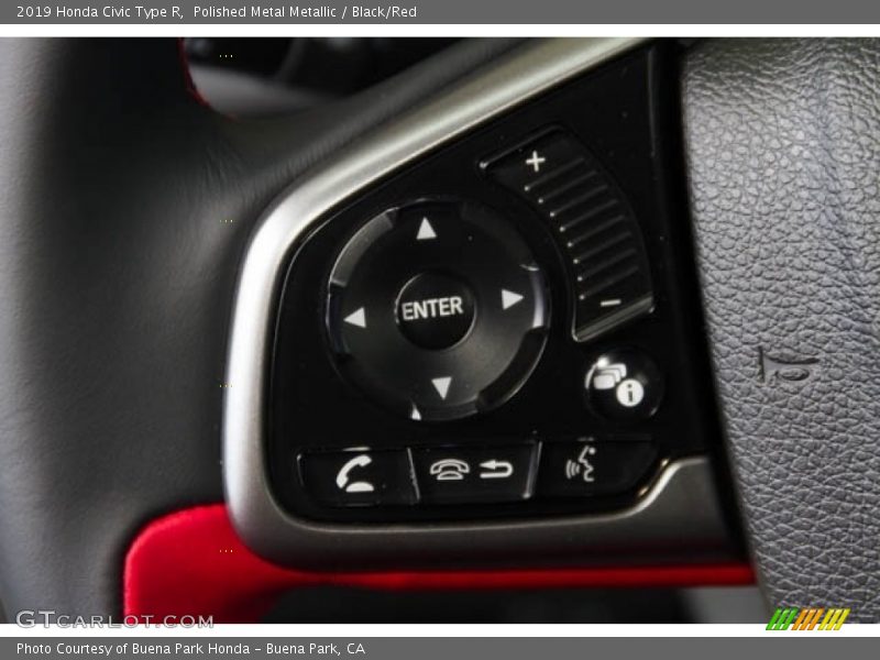 Polished Metal Metallic / Black/Red 2019 Honda Civic Type R