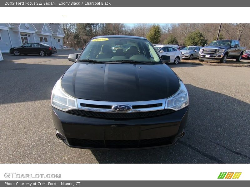 Ebony Black / Charcoal Black 2009 Ford Focus SES Sedan