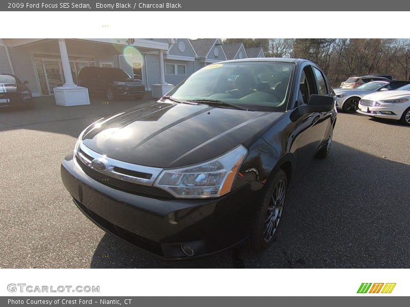 Ebony Black / Charcoal Black 2009 Ford Focus SES Sedan