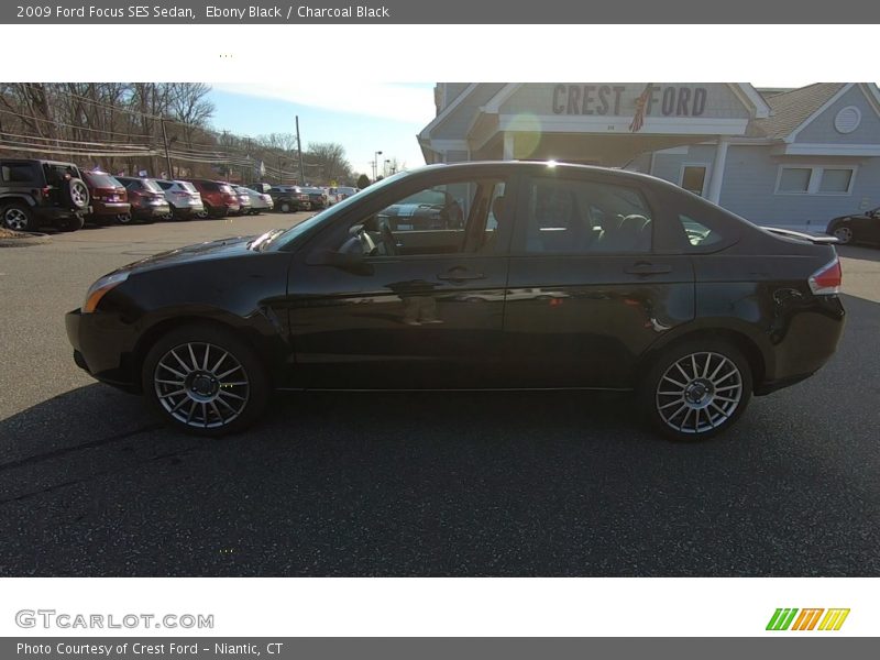 Ebony Black / Charcoal Black 2009 Ford Focus SES Sedan