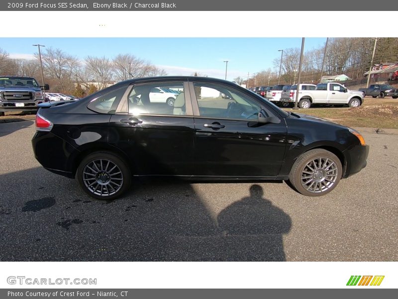 Ebony Black / Charcoal Black 2009 Ford Focus SES Sedan