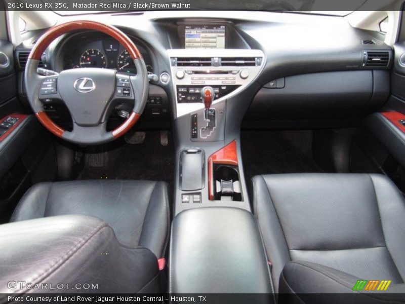Matador Red Mica / Black/Brown Walnut 2010 Lexus RX 350