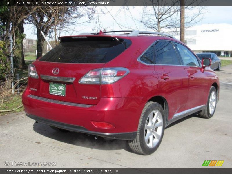 Matador Red Mica / Black/Brown Walnut 2010 Lexus RX 350