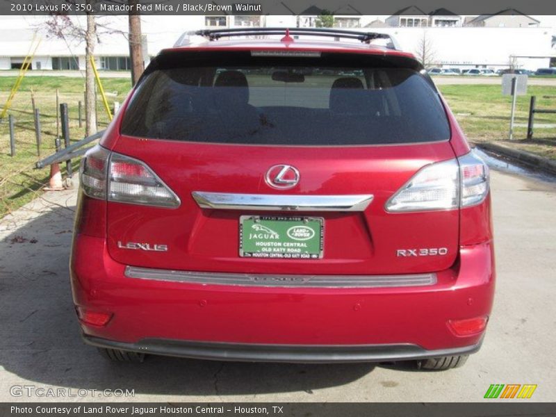 Matador Red Mica / Black/Brown Walnut 2010 Lexus RX 350