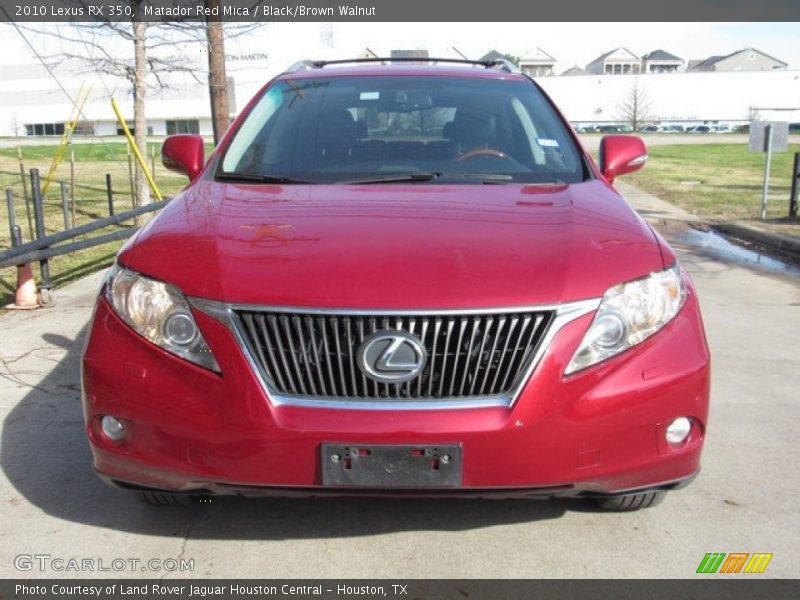 Matador Red Mica / Black/Brown Walnut 2010 Lexus RX 350