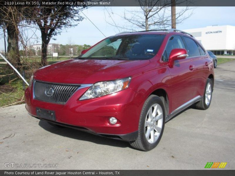 Matador Red Mica / Black/Brown Walnut 2010 Lexus RX 350