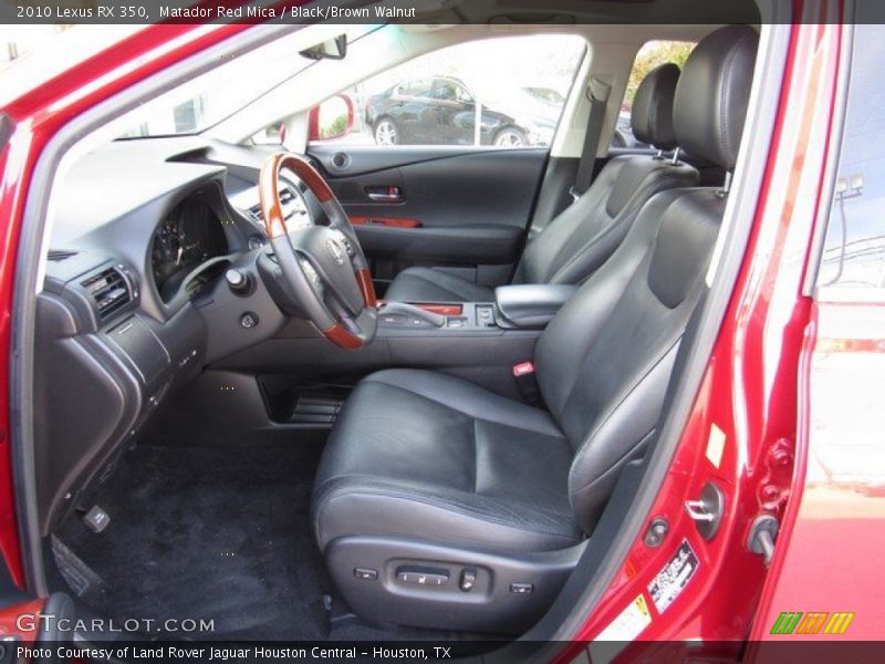 Matador Red Mica / Black/Brown Walnut 2010 Lexus RX 350