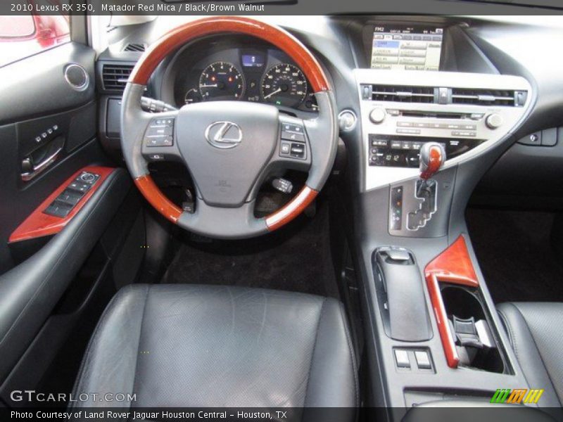 Matador Red Mica / Black/Brown Walnut 2010 Lexus RX 350