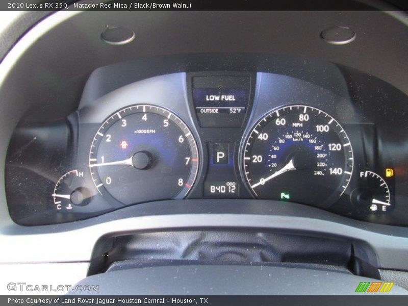 Matador Red Mica / Black/Brown Walnut 2010 Lexus RX 350