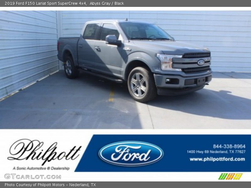 Abyss Gray / Black 2019 Ford F150 Lariat Sport SuperCrew 4x4