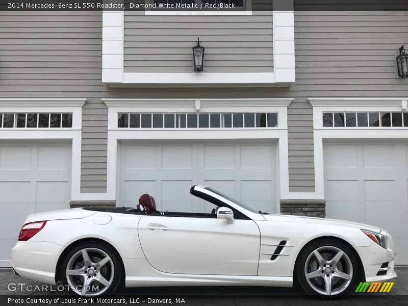 Diamond White Metallic / Red/Black 2014 Mercedes-Benz SL 550 Roadster