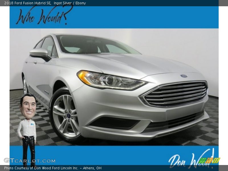 Ingot Silver / Ebony 2018 Ford Fusion Hybrid SE