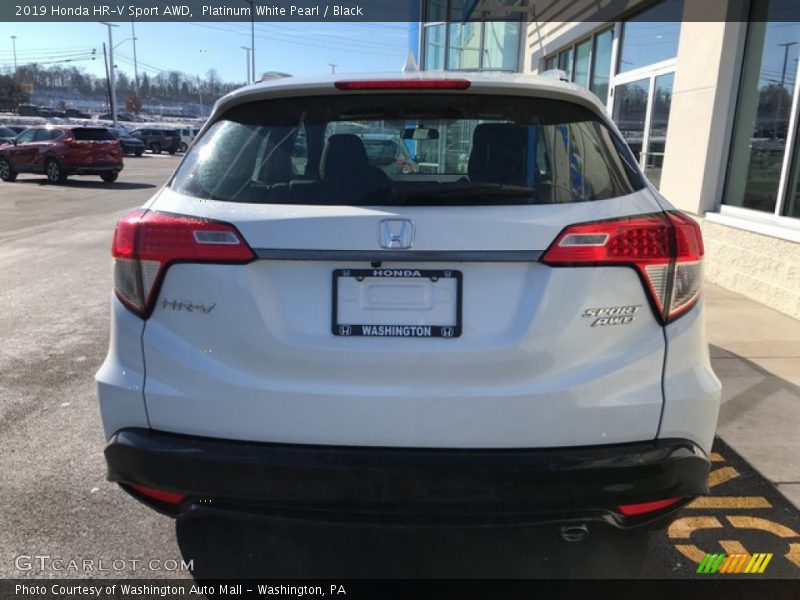 Platinum White Pearl / Black 2019 Honda HR-V Sport AWD