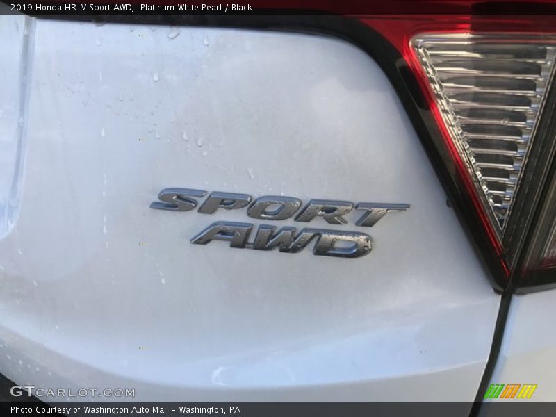 Platinum White Pearl / Black 2019 Honda HR-V Sport AWD