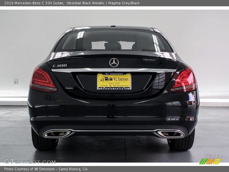 Obsidian Black Metallic / Magma Grey/Black 2019 Mercedes-Benz C 300 Sedan