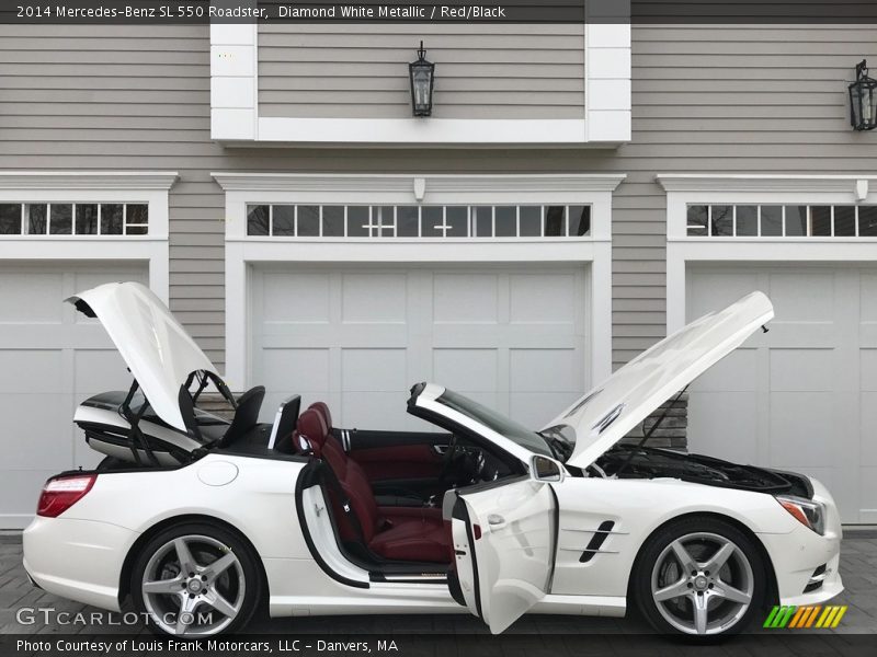 Diamond White Metallic / Red/Black 2014 Mercedes-Benz SL 550 Roadster
