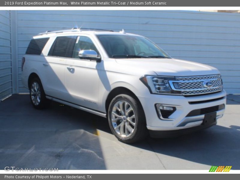White Platinum Metallic Tri-Coat / Medium Soft Ceramic 2019 Ford Expedition Platinum Max