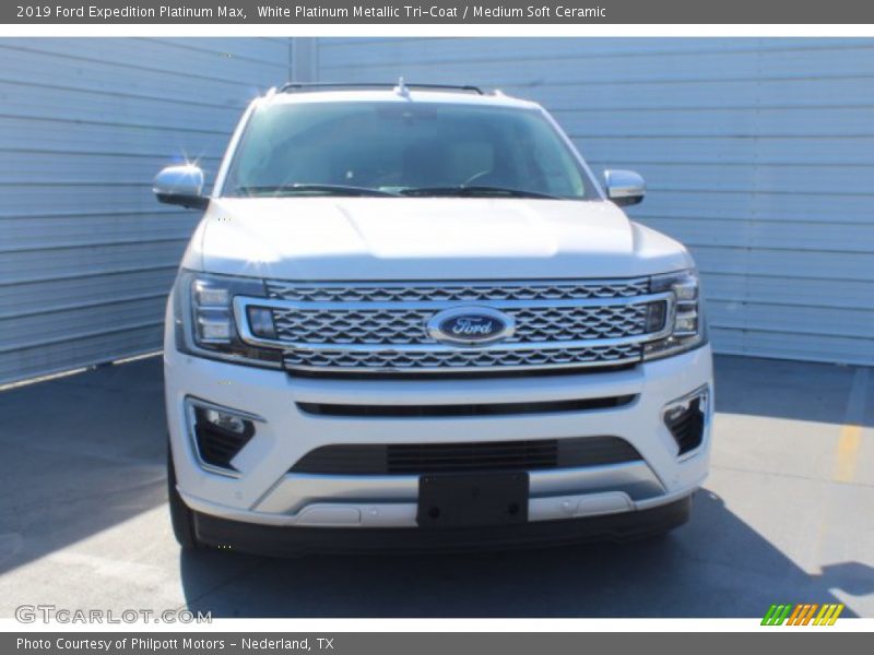 White Platinum Metallic Tri-Coat / Medium Soft Ceramic 2019 Ford Expedition Platinum Max