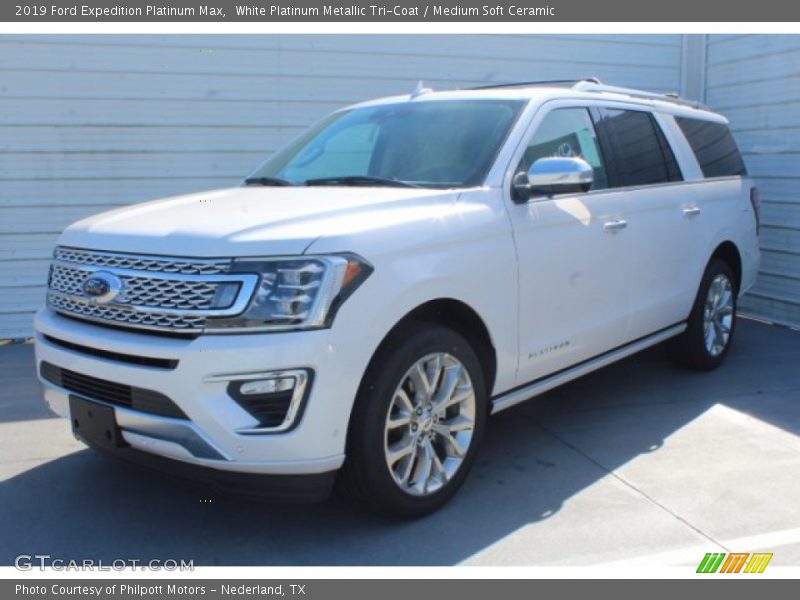 White Platinum Metallic Tri-Coat / Medium Soft Ceramic 2019 Ford Expedition Platinum Max