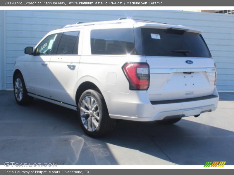 White Platinum Metallic Tri-Coat / Medium Soft Ceramic 2019 Ford Expedition Platinum Max