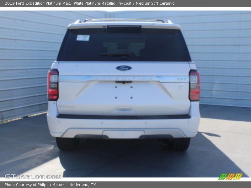 White Platinum Metallic Tri-Coat / Medium Soft Ceramic 2019 Ford Expedition Platinum Max